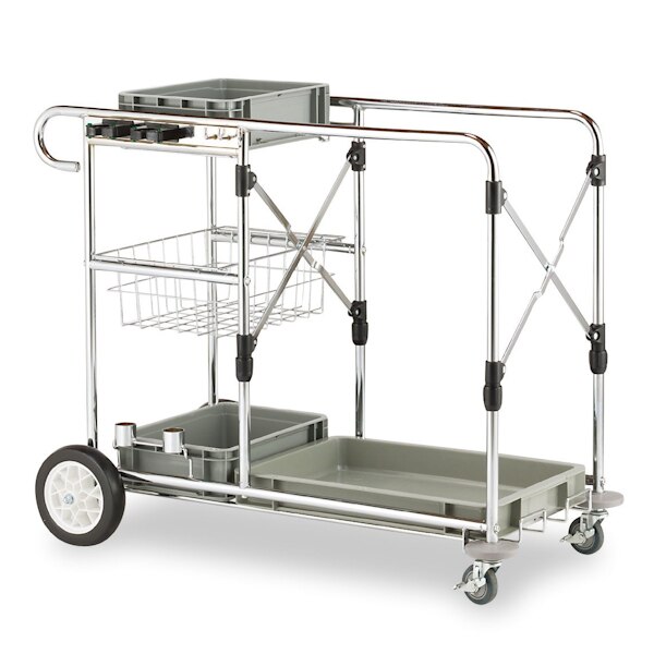 清掃用カート ビルメンカートP 清掃カート 業務用 カート 清掃用 掃除用具 収納 運搬 スチール製 ワゴン 掃除用品 台車 運搬カート 掃除ワゴン 折りたたみ キャスター付き 法人限定 40,677円