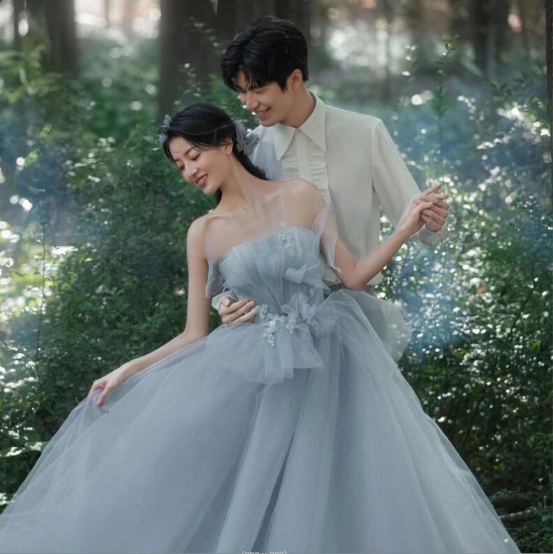 カラードレス コンサート オフショルダー お姫様 ワンピース 結婚式ドレス 前撮りドレス 後撮り ウェディングドレス フォトウェディング撮影 可愛い 花嫁ドレス きれいめ 高級感 パーティードレス ロ