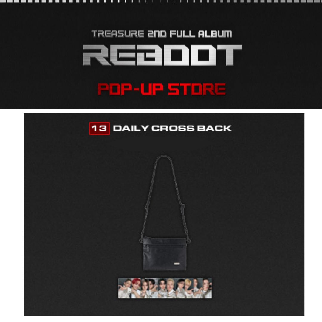 TREASURE 2ND FULL ALBUM ‘REBOOT’ POP-UP STORE ] DAILY CROSS BACK