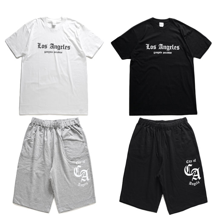 ACEFLAG 上下セット 半袖 ブランド Tシャツ ハーフパンツ 上下 メンズ 春夏用 白/黒 大きいサイズ エースフラッグ セットアップ ゆったり 英字 英語