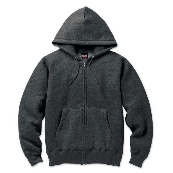 12.5ｏｚヘビーウェイト裏起毛フルジップパーカー 2221 チャコールグレー XLサイズ