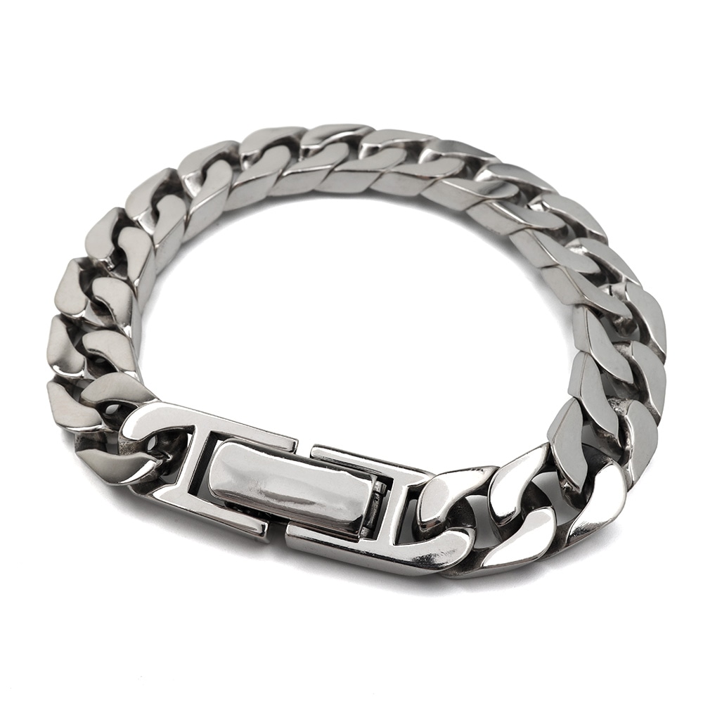 シルバー925 なめらかな喜平チェーンブレスレット 幅12mm [bs294-12mm]