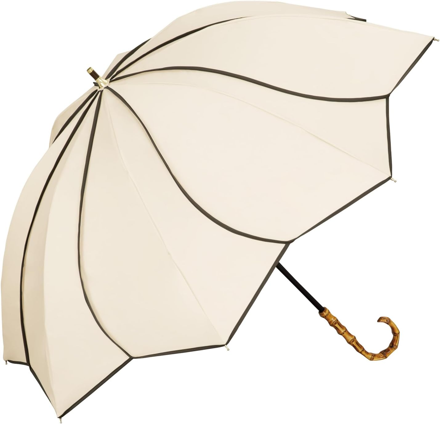 Wpc. 最強の日傘 UVO(ウーボ)長傘／8K フローラル ベージュ遮光率＆UVカット率100%/UPF50＋/遮熱/晴雨兼用親骨55cm 軽い 大きい 丈夫 通勤 通学 旅行 レディース 女性 バ