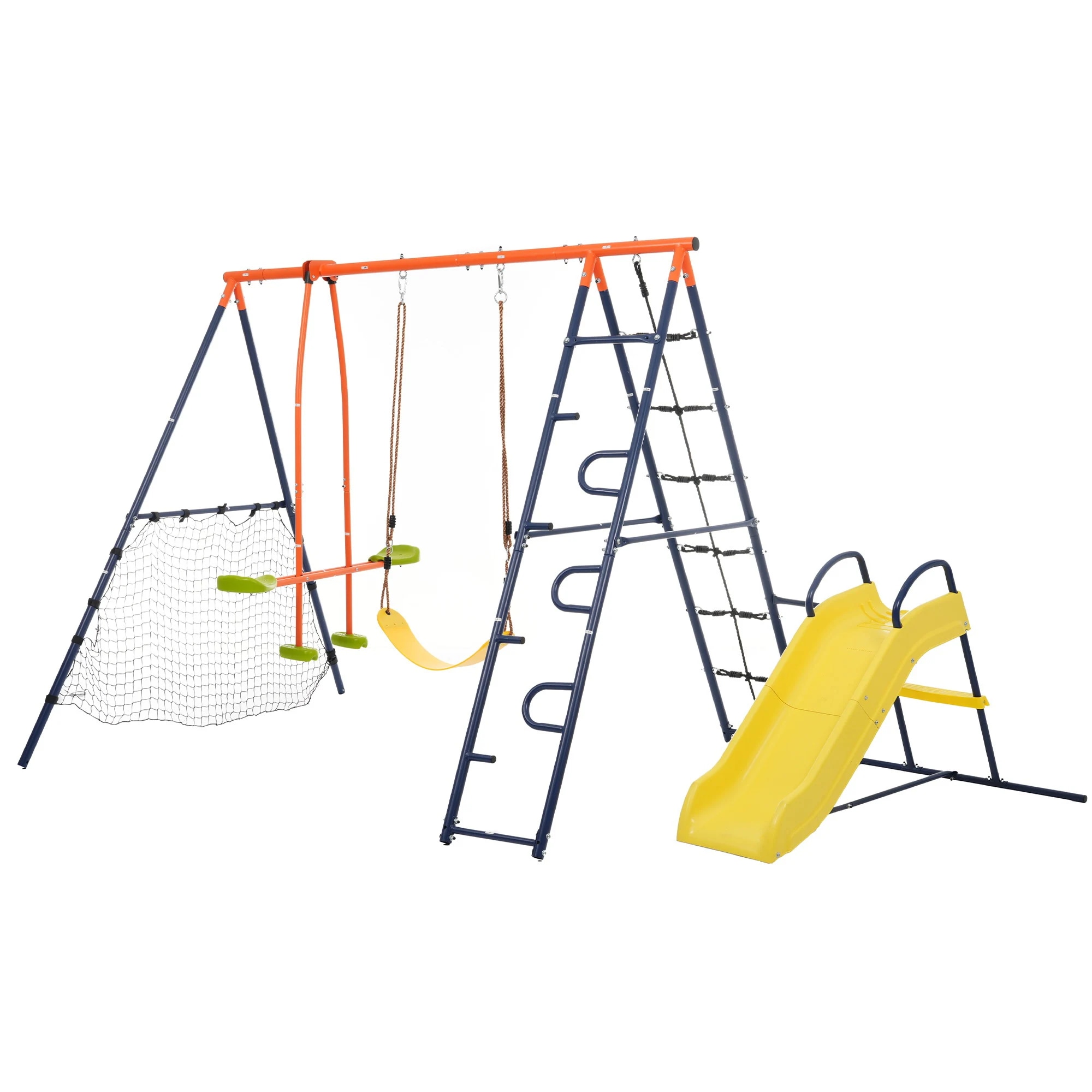 7大型遊具 屋外遊具 滑り台 ブランコセット 5IN1 室外遊び ジャングルジム シーソー 遊具 すべり台 家庭用 男の子 女の子 お庭ブランコ 子供用 幼児用 アウトドア 滑り止め 安心
