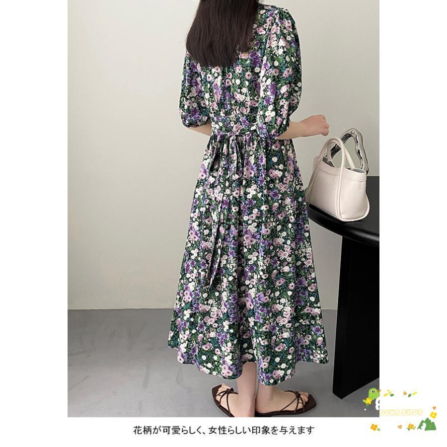 ワンピース シフォンワンピース マキシ丈ワンピース ロングワンピース 半袖 Vネック ハイウエスト 薄手 リゾート お洒落 エレガント