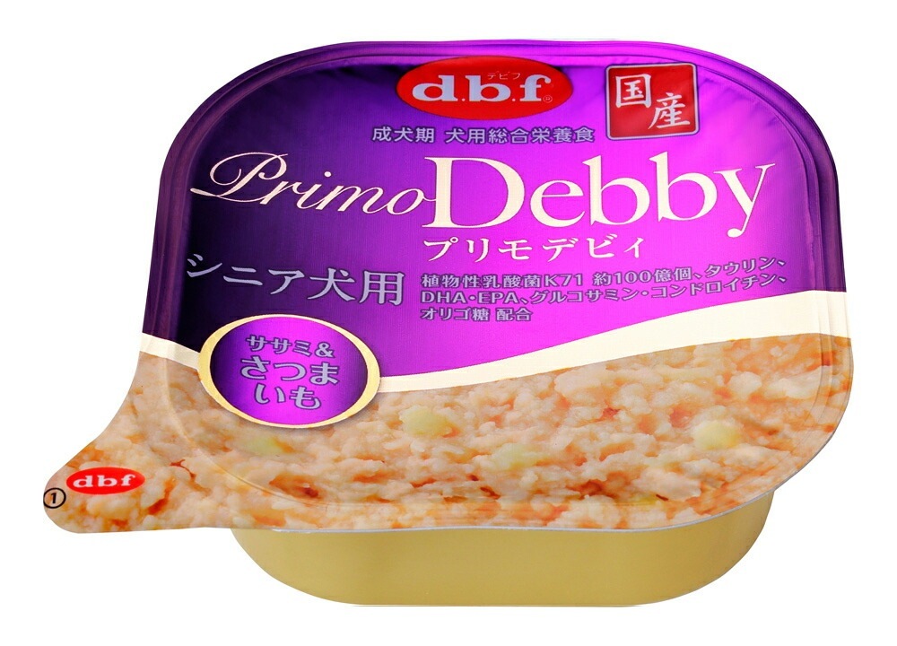 （まとめ買い）デビフペット プリモデビィ シニア犬用 ササミ&さつまいも 95g 犬用フード [x24]