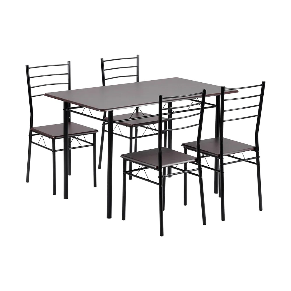 【新生活支援】【ダークブラウン】ダイニングテーブル ダイニングセット　ダイニング５点セット　４人掛け　食卓　椅子　チェア