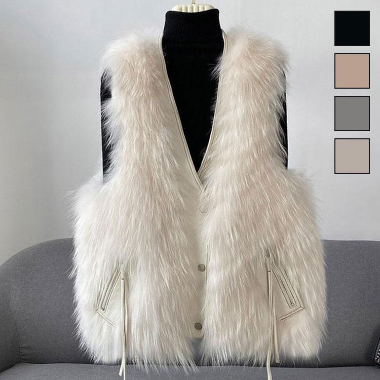 の入荷 秋冬 レディース ファーコート 毛皮コート レディースコート フェイクファー アウター ファーベスト　暖かい 通勤　レディースアウター
