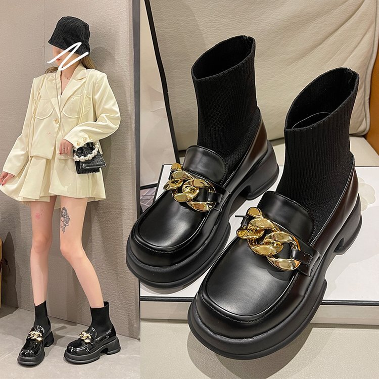 ブーツ ソックスブーツ レディースサンダル 厚底 ベルト チェーン フェイクレザー かわいい 大人可愛い きれいめ シンプル カジュアル 大人 上品 おしゃれ お洒落 かっこいい エレガント