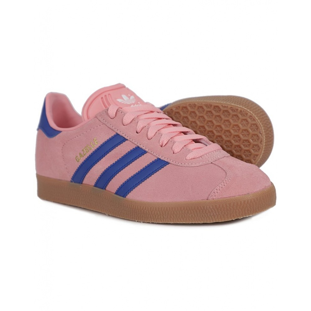 アディダス Gazelle スニーカーセミピンクスパークルーシッドブルー