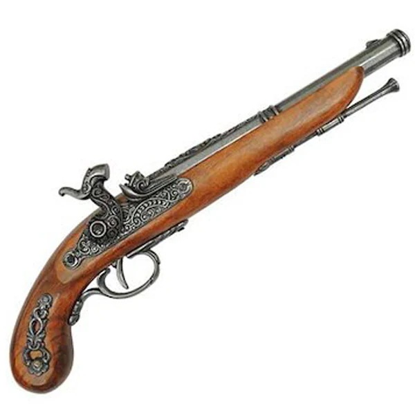 DENIX デニックス 1014/G 決闘用 パーカッション ピストル グレー 37cm レプリカ 銃 モデルガン コスプレ 小物 模造 復刻銃 古式 西洋 美術 ディスプレイ スペイン 銃器 武具