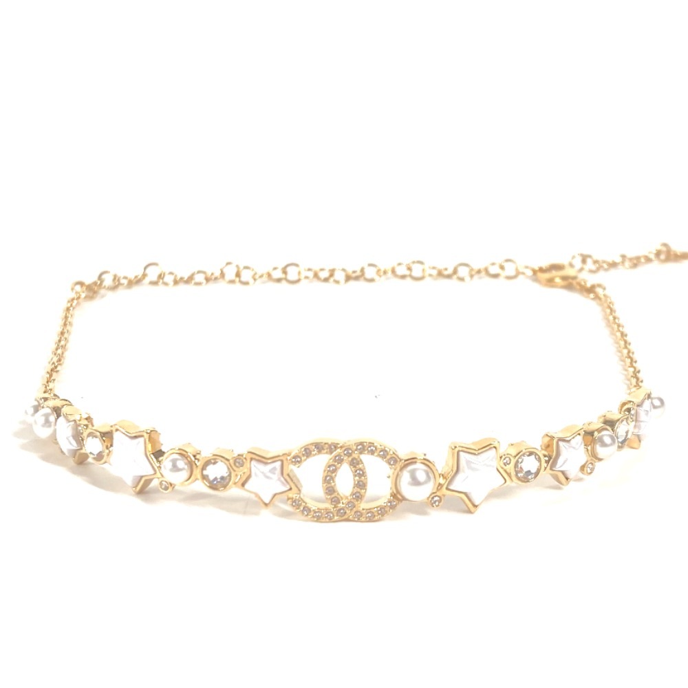 ネックレス CC ココマーク スター 星 チェーン チョーカー B24C アクセサリー ラインストーン メタル ゴールド