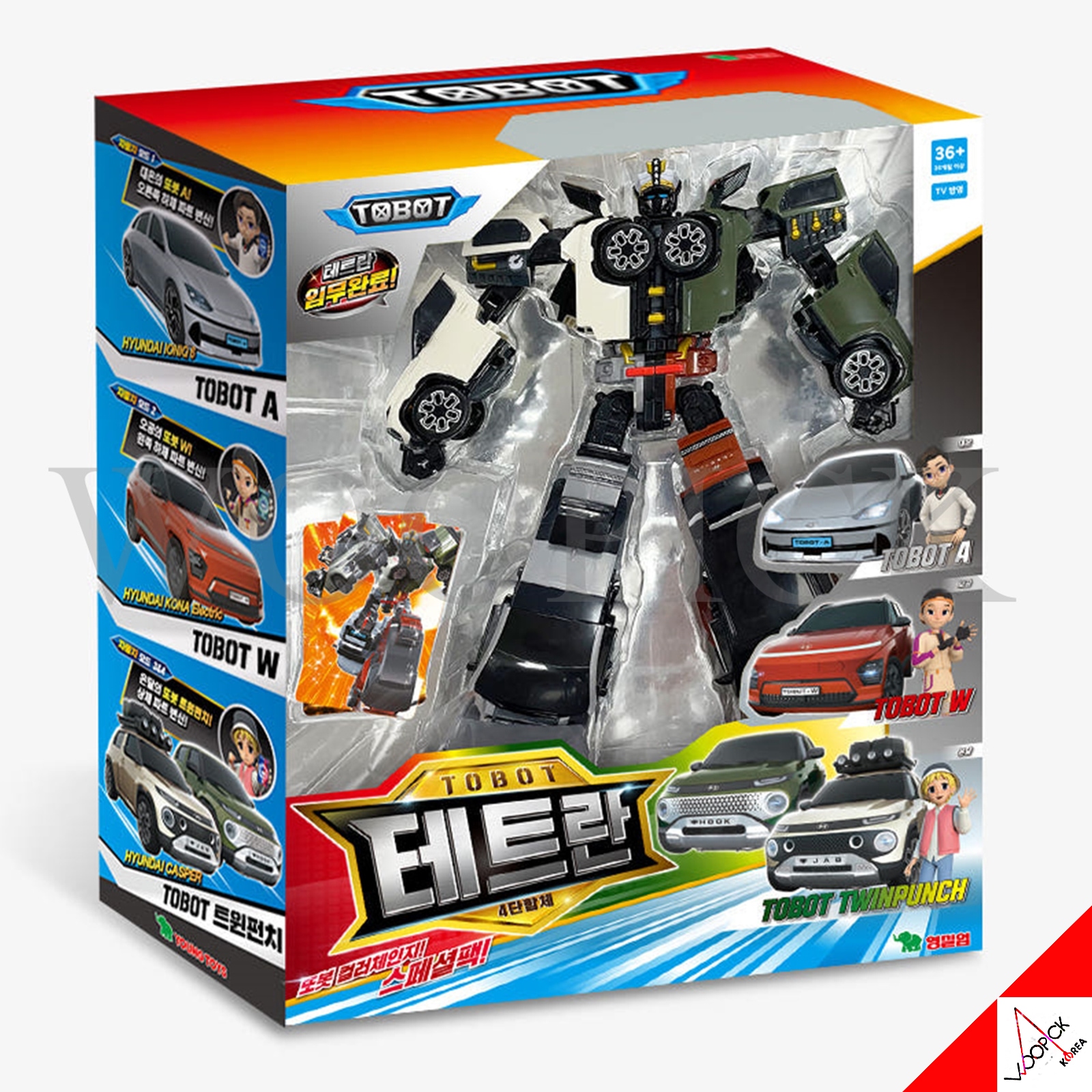 トボット/TOBOT/テトラン/スペシャルパック/カラーチェンジ/四段合体/ツインパンチ/A/W/四種ロボット合体/自動車/合体ロボット/変身ロボット/韓国ロボット/2024/新型