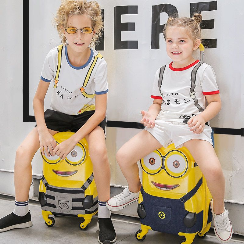 小黄人スーツケース小型18インチトランペット旅行箱軽量搭乗箱かわいい高颜値新型