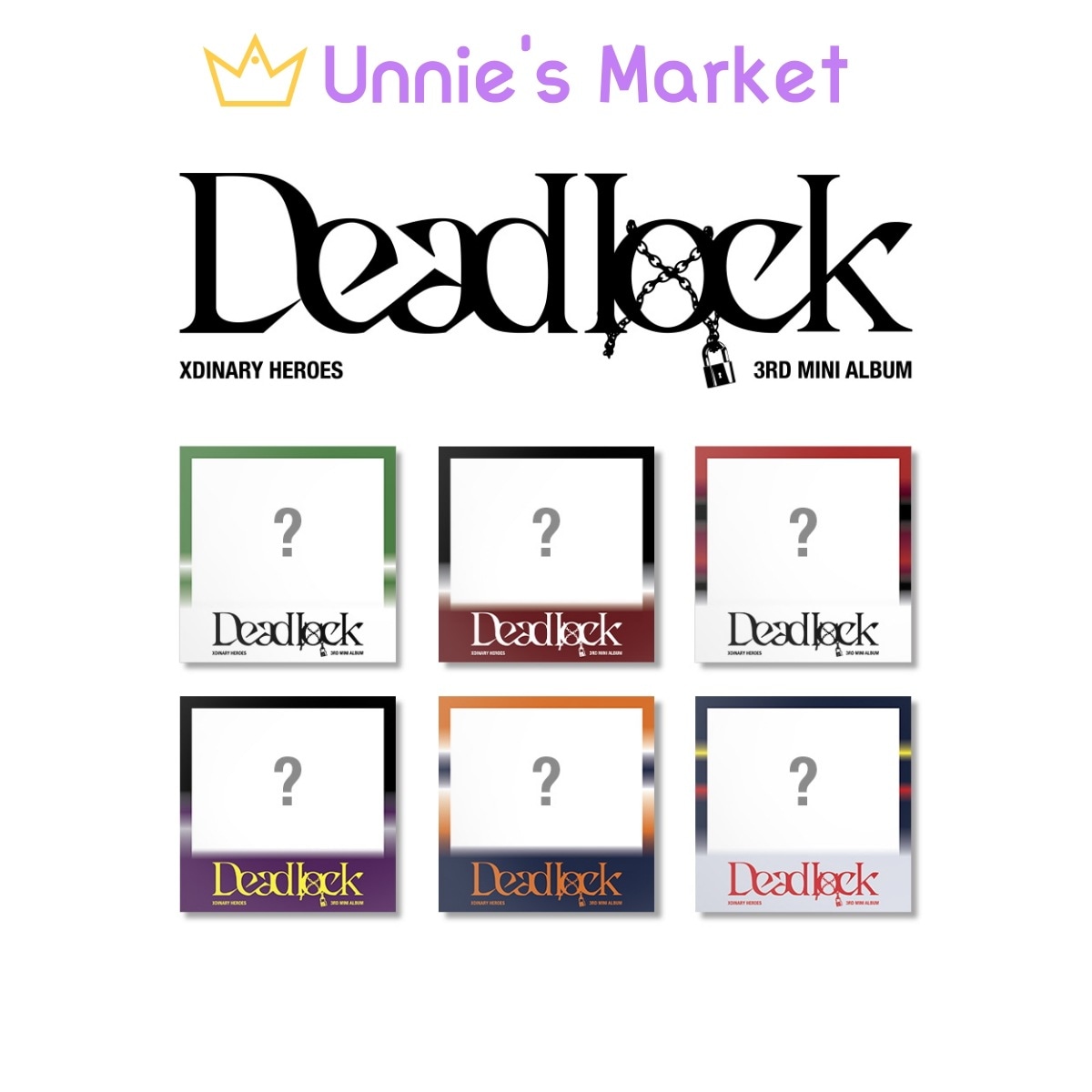 [SET] Xdinary Heroes - Deadlock Compact Ver. / 3rd Mini Album + Free Photocard 1EA(fan-made)