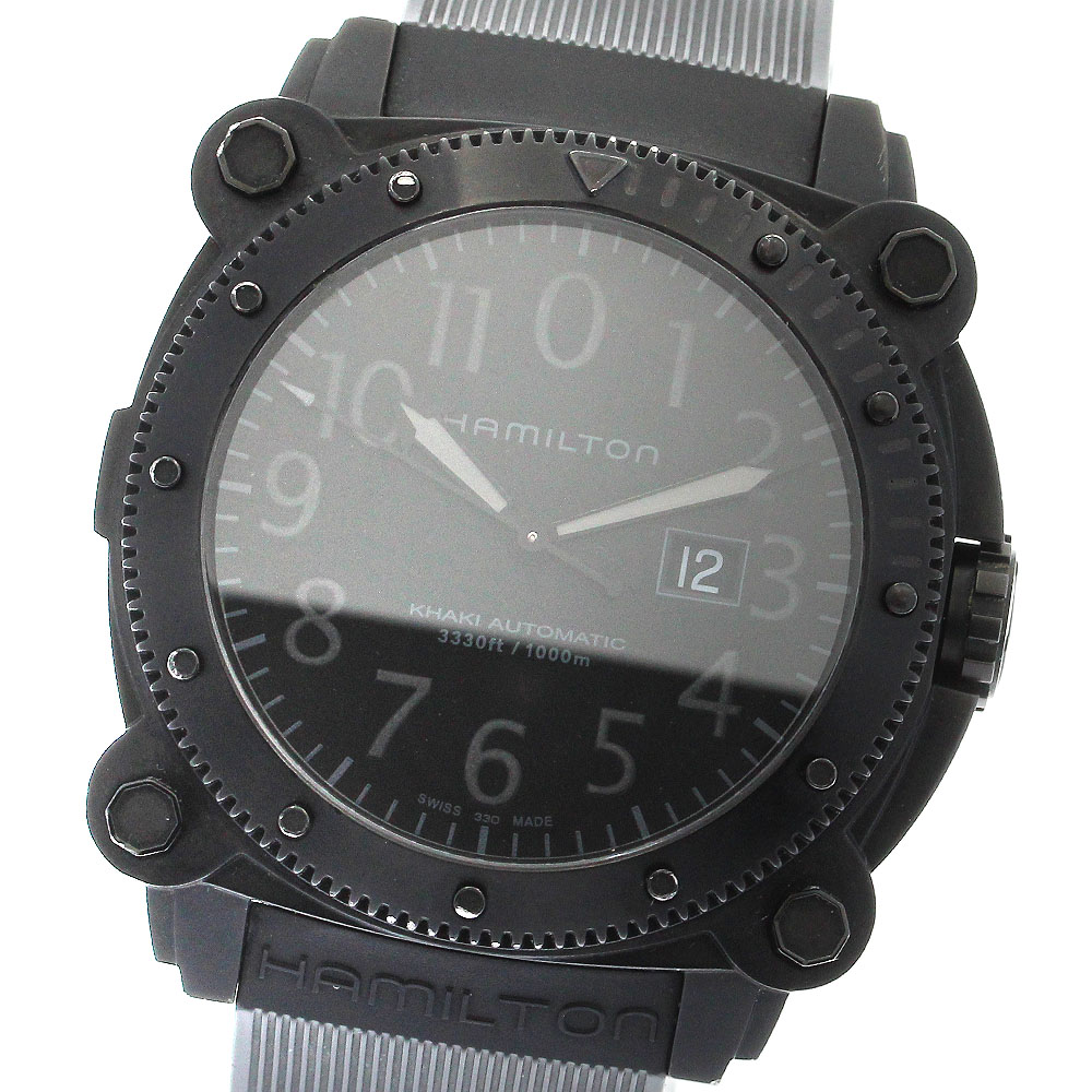ハミルトン HAMILTON H785850 カーキ ビロウゼロ デイト 自動巻き メンズ 箱・保証書付き_883536【中古】