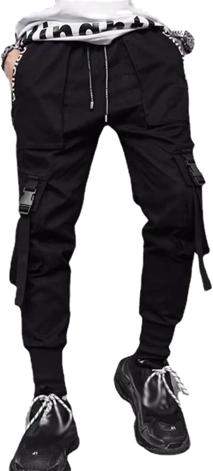 カーゴパンツ メンズ 作業パンツ ロングパンツ 細身 調整紐 ポケット付き 袴パンツ ボトムス リラックス ワークパンツ 薄手 快適 綿麻 ダンス 韓国ファッション パンクストリート ゴシッ 5,005円