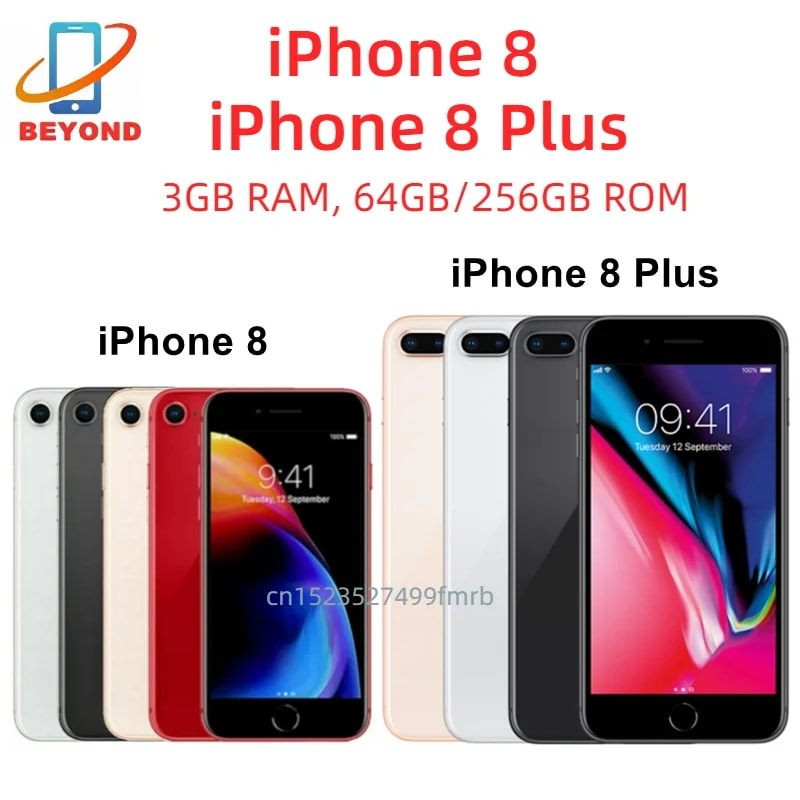 IPhone 8/iPhone 8 plus,オリジナル,4.7インチ,チップ付き,3GBのrom 64/5.5 GB,六角形のコア,12mp指紋iOS4g lte - 5