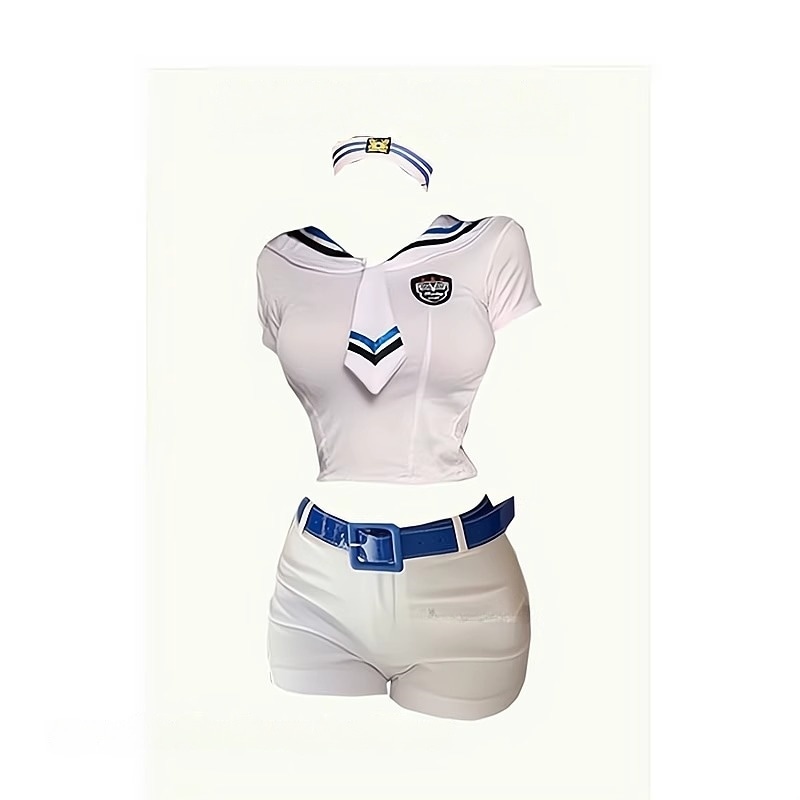 オリジナル 完全に狂った 女性団 アナウンサー 海軍 歌服 ギャルネット 赤と同じ jkセーラー服 セット