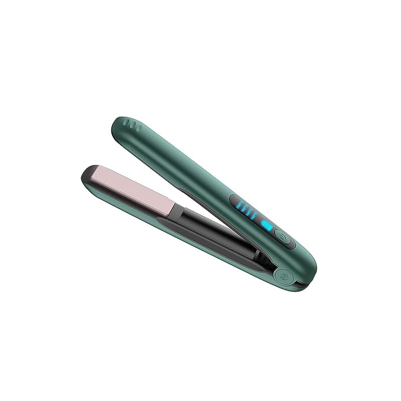 ストレートヘアアイロン コードレス USB充電式 ミニ コードレス アイロン 2way カール&ストレート両用 4段階温度調整 MAX200℃ LED電量/温度表示 急速加熱 持ち運び コンパクト 小
