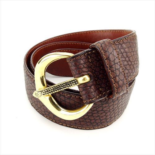 ベルト クロコダイル型押し ブラウン 中古