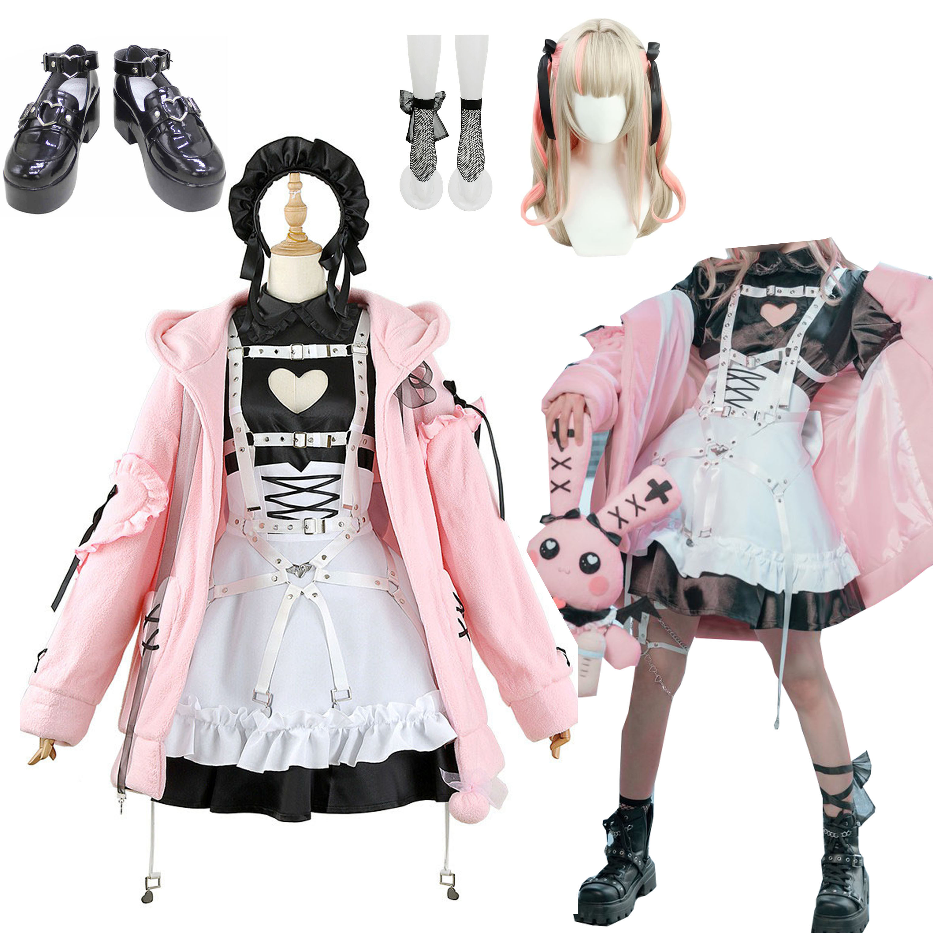 【全シリーズ発売中】 【値引き中】靴 ウィッグ コスプレ衣装 仮装 撮影 コスチューム コスプレ衣装 サキュバス 地雷 ハロウィン コスプレ衣装 まかいりりむ コスプレ 魔