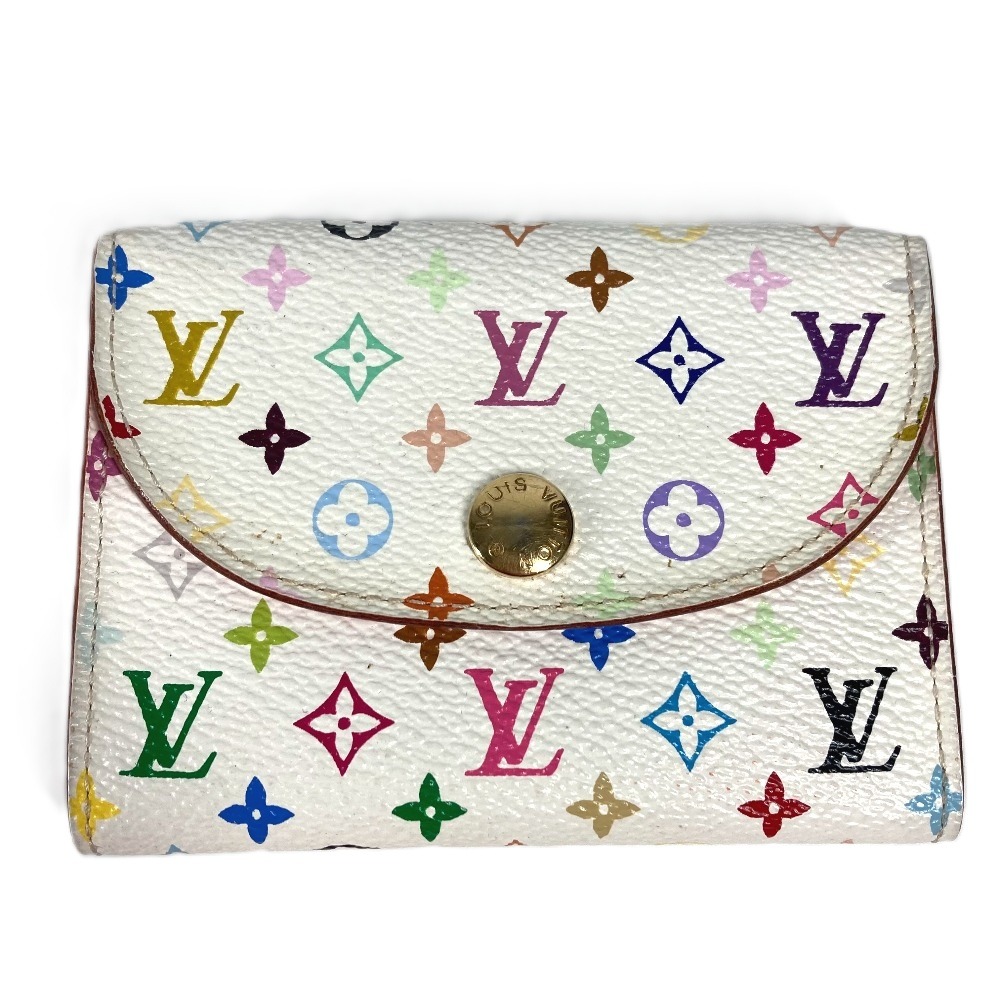 カードケース M66560 アンヴェロップ・カルトドゥヴィジット モノグラムマルチカラー 名刺入れ パスケース モノグラムマルチカラーキャンバス ブロン ホワイト