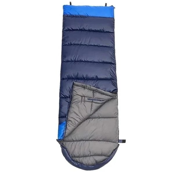 2個セット 寝袋 シュラフ コンパクト 手伸ばし 右開きタイプ 封筒型 1.05kg 220cm 1人用 丸洗い 連結可能 収納 ブルー TENOBASHE-BL-MI