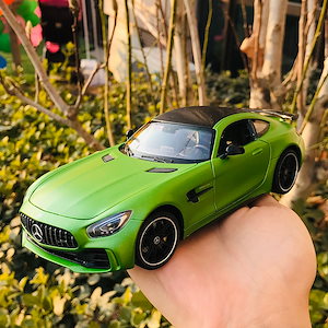 プレゼント 1:24 ベンツAMG 自動車模型 GTR緑の魔のスポーツカー贈り物の合金の自働車模型
