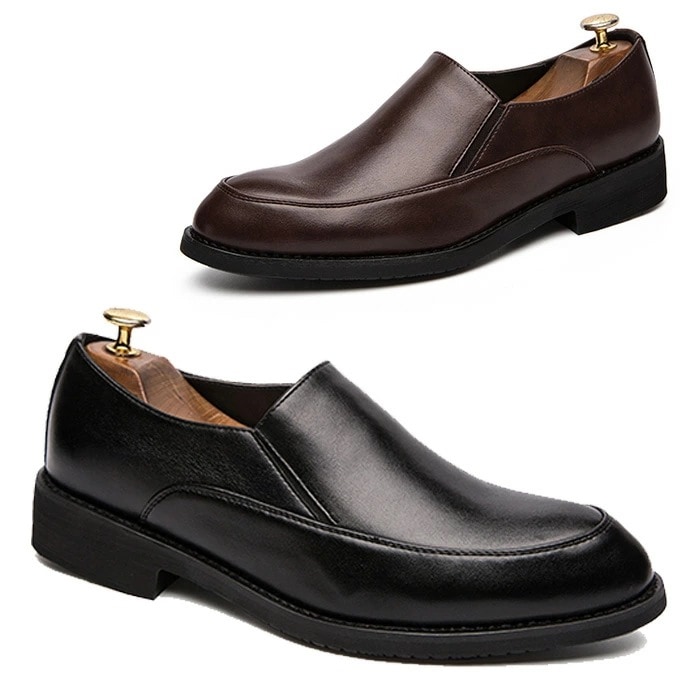 ローファー スリッポン カジュアルシューズ シークレットシューズ ブラック ブラウン 4.5ｃｍ身長ＵＰ メンズ