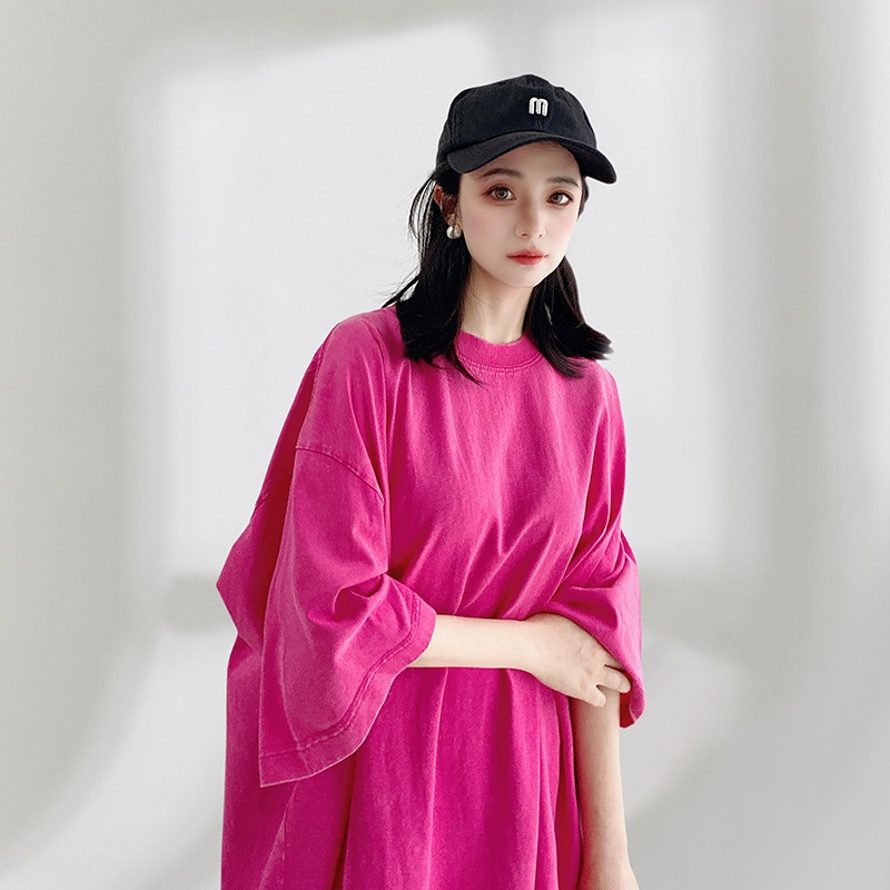 Tシャツ オーバーサイズ ビッグシルエット 半袖 シンプル カジュアル レディース トップス 5分袖 クルーネック ワイド かわいい おしゃれ かっこいい レトロ こなれ感 ラフ メンズライク