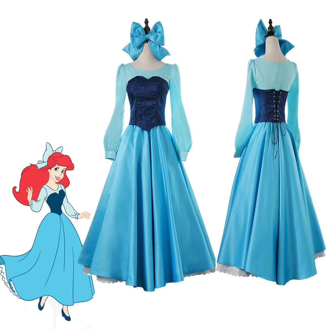 【送料無料】アリエル コスプレ衣装 コスム 大人用 ドレス ワンピース 人魚姫 コスプレ衣装 ハロウィン 衣装 コスプレ