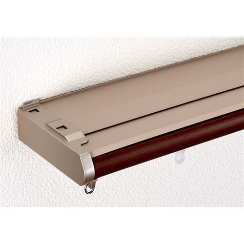 伸縮式カーテンレール リネアカバートップ 木目ブラウン ダブル1.6~3.0m 7,606円