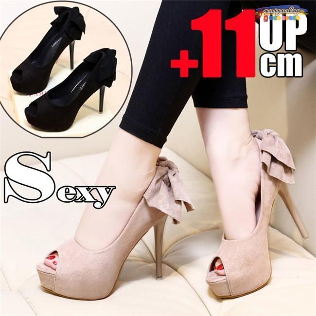 リボン付け ハール レディース パンプス 美脚 走れる オートゥ 結婚式 宴会 パーティー ピンヒール フォーマル ス パンプス cmUP