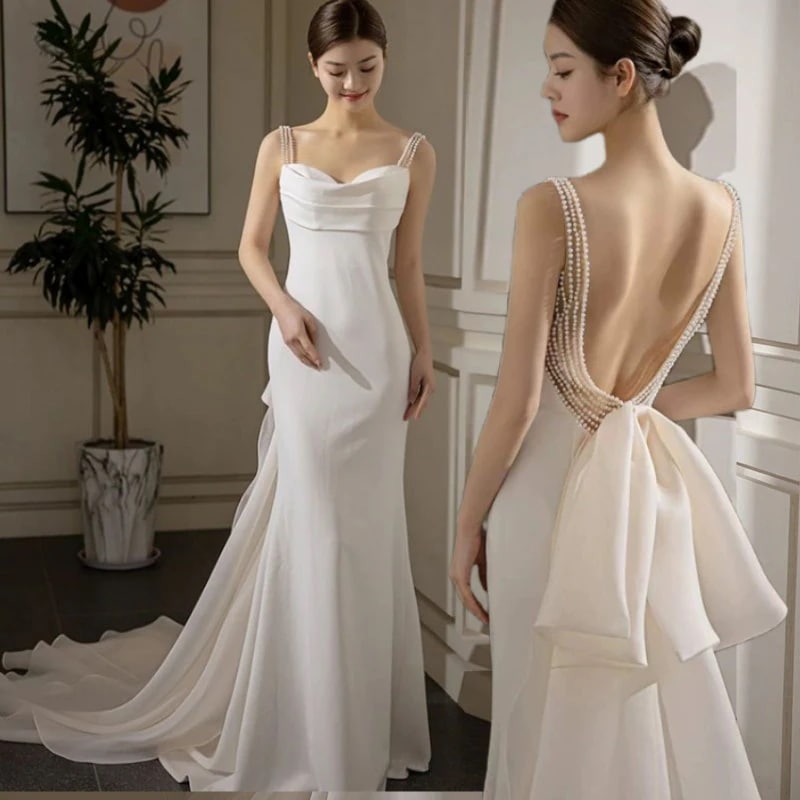 パーティドレス ドレス コンサート 結婚式 披露宴 大きいサイズ Aラインドレス ロングドレス パーティードレス パフスリーブ 花嫁ロングドレス 簡約 結婚式 露背 二次会 レース お呼ばれ 挙式