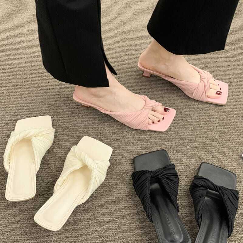 シューズ サンダル ミュール レディースシューズ クロス きれいめ シンプル カジュアル 上品 おしゃれ レトロ エレガント 無地 春 夏 秋 冬 オールシーズン 10代 20代 30代 オフィス 通