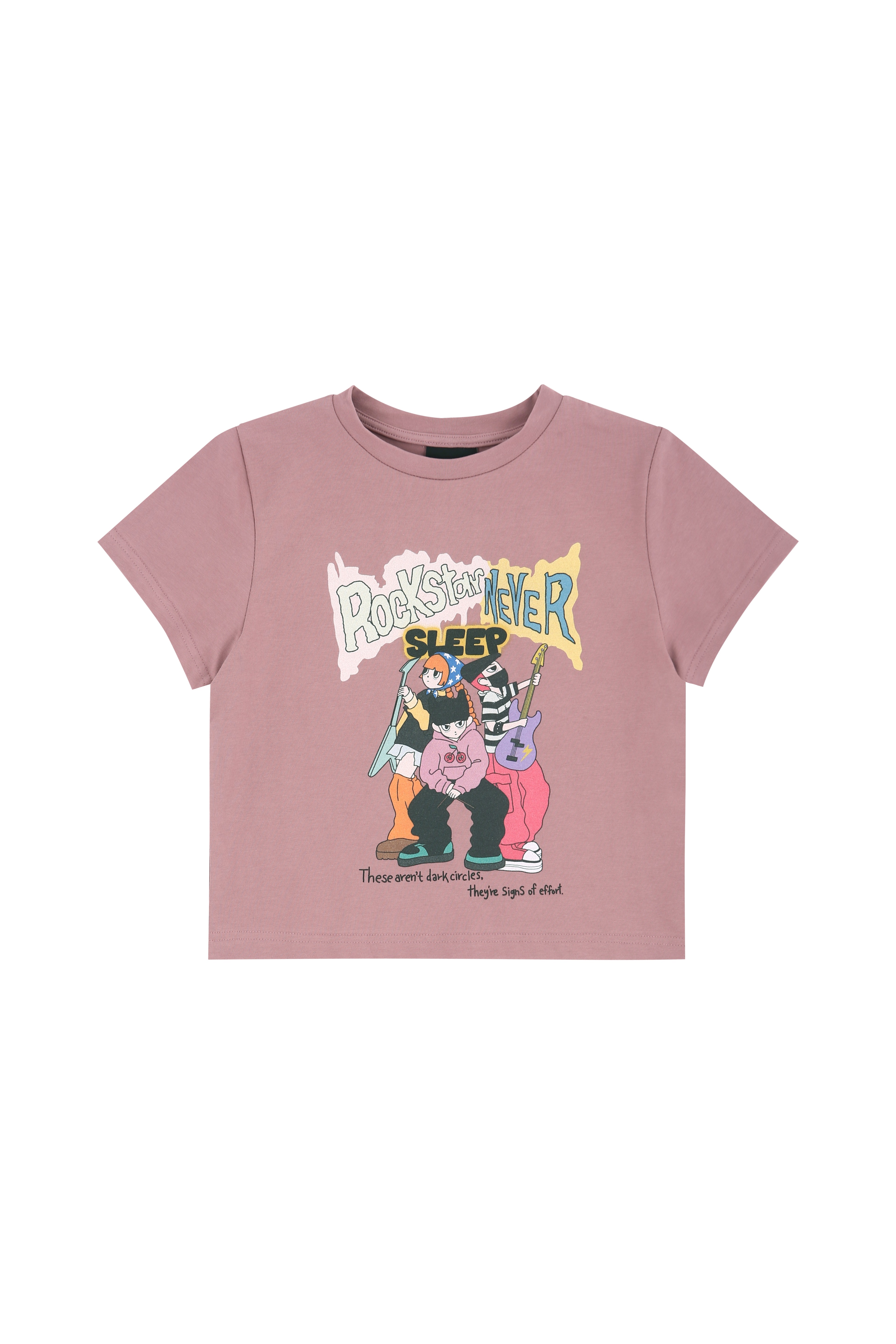 더스트 핑크 락밴드 크롭티 6,110円