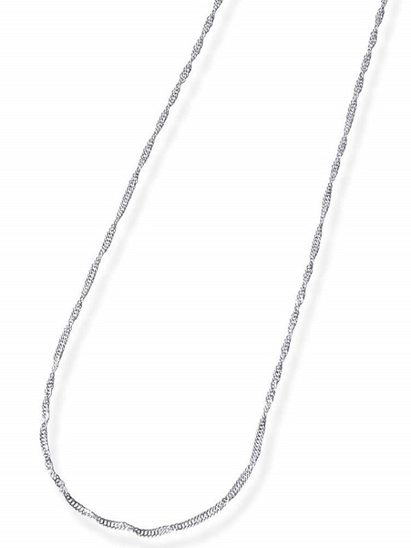 純プラチナネックレスチェーンスクリュー40cmPt1000（2060）