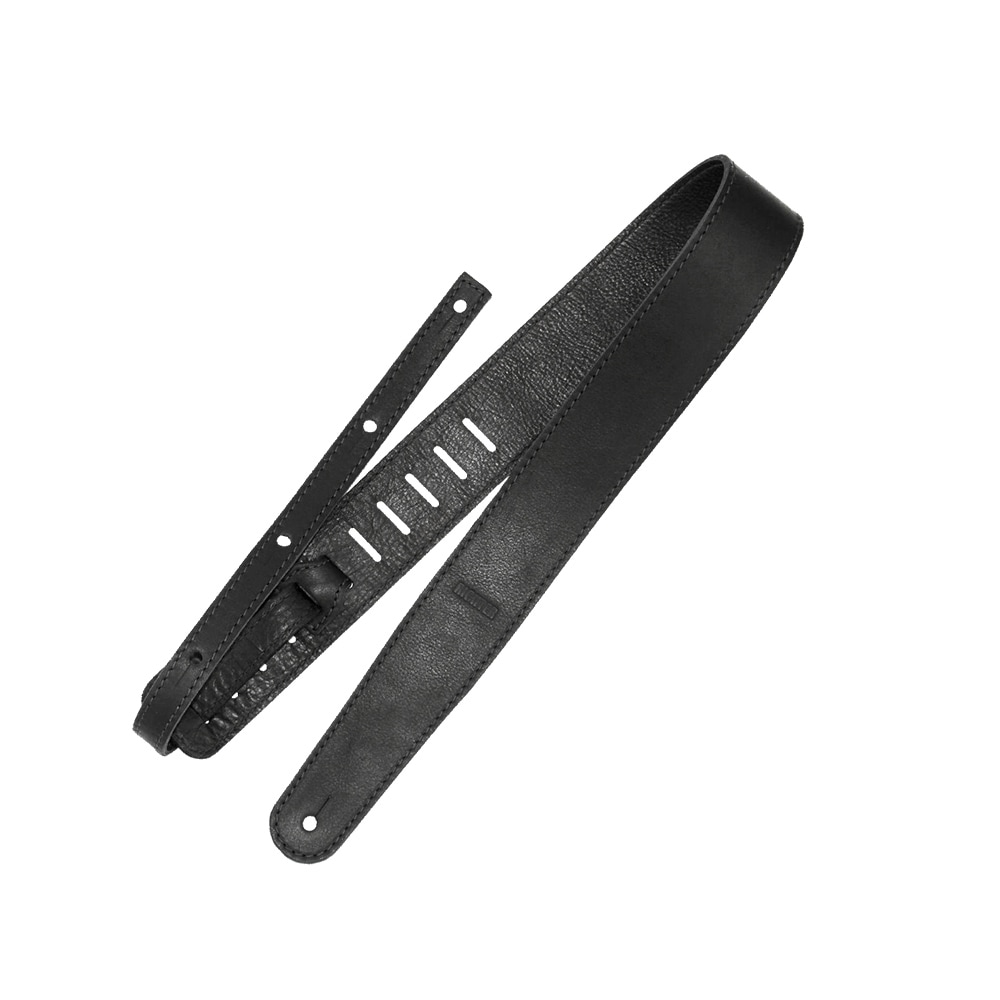 Richterシリーズ ナッパレザーギターストラップ ソフトレザー ストラップ Raw II Nappaシリーズ 1390 Black 幅広6cm 長さ調整可能 ドイツ製