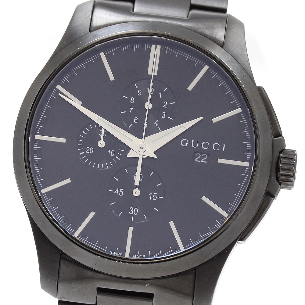 グッチ GUCCI 126.2/YA126274 Gタイムレス クロノグラフ クォーツ メンズ 箱・保証書付き_891803【中古】