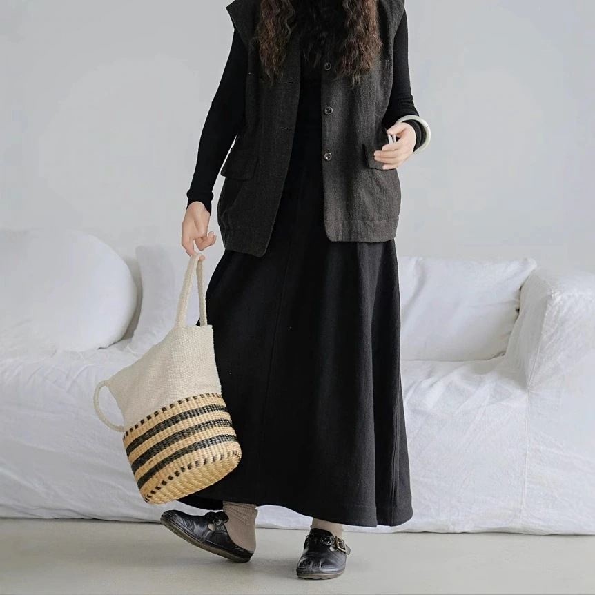 【急速出荷!】2025新作 シンプル ハイウエスト スカート 百掛け スカート プリーツスカート 大きめサイズ ロングスカート マキシスカート