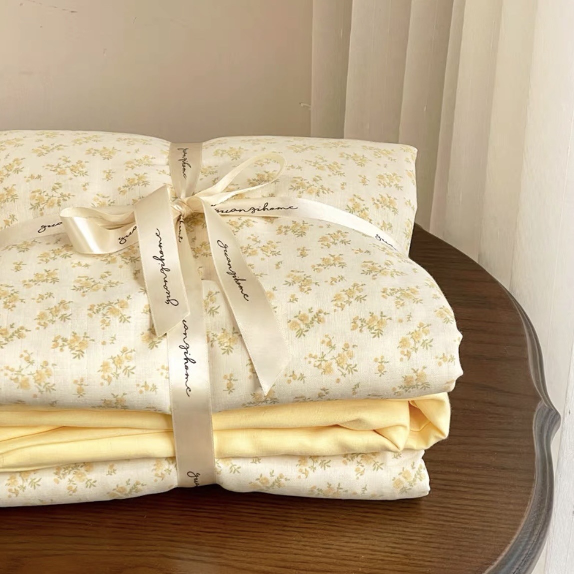 クリームins風力クラスa母親と赤ちゃんグレードエアロビックコットンダブルレイヤーヤーン4ピースセットフローラルコットンシートキルトカバー3ピースセット