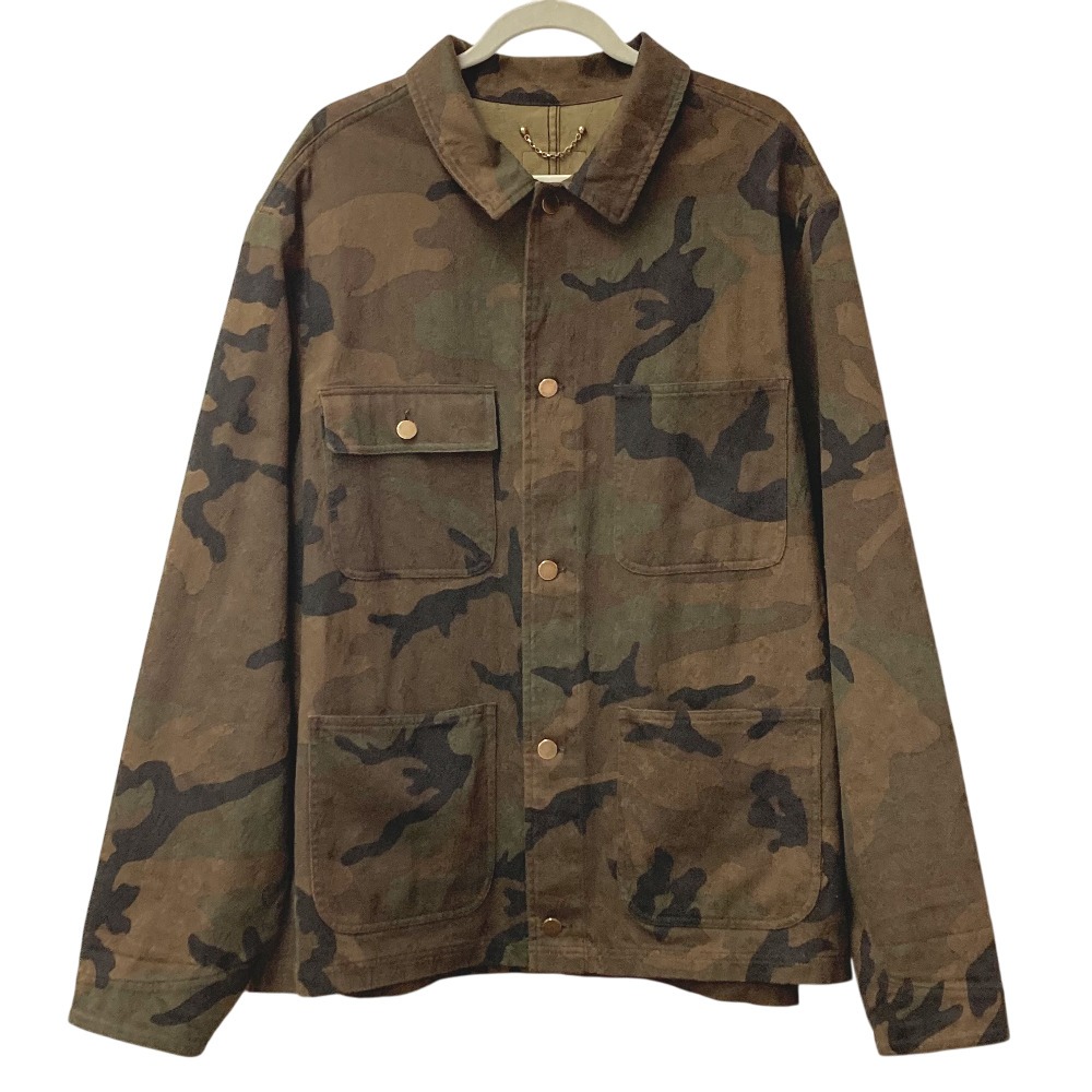 ジャケット 不明 カモフラージュ 迷彩 デニムトラッカー SUPREME シュプリーム ショート アウター 長袖 ジャケット アパレル デニム コラボ コットン グリーン