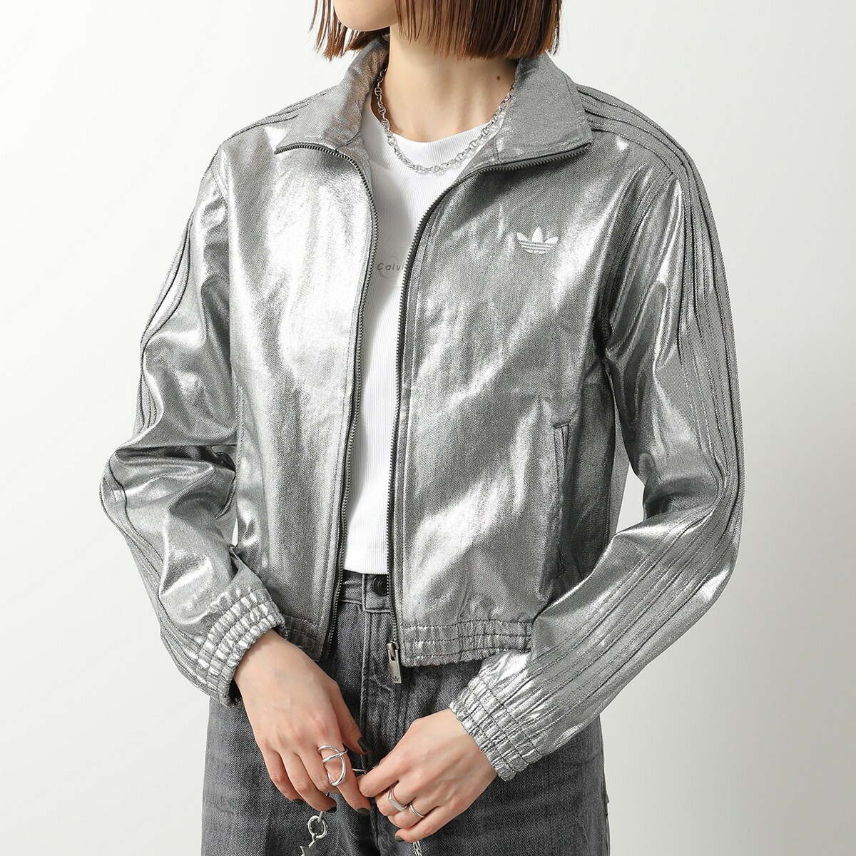 adidas Originals アディダスオリジナルス デニムジャケット FIREBIRD TRACK TOP DENIM ファイヤーバード KD2910 レディース セットアップ可能 SILVMT
