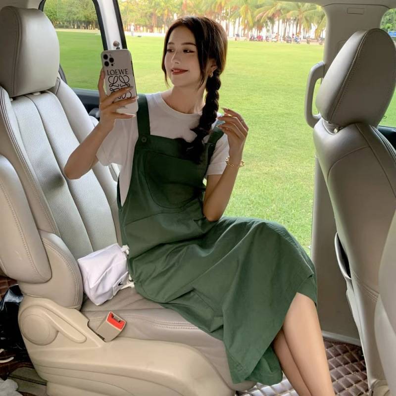 【高品質の製品】サスペンダースカート レディースも夏デザイン ニッチ 洋風