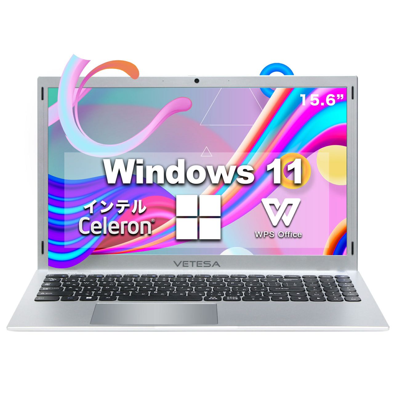 【タイムセール】ノートパソコン office付き 新品 windows11 初心者向け 日本語キーボード テンキー付き Celeron N4020 メモリー:8GB/高速SSD:256GB