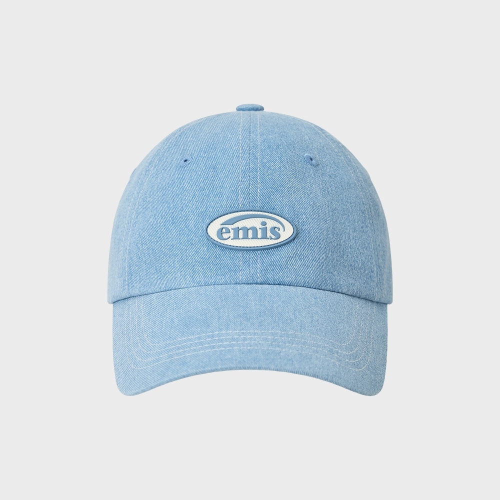 Emise ミニラバーパッチピグメントボールキャップ-パステルブルー