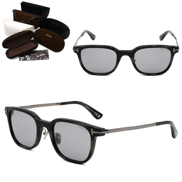 サングラス FT1233-D/S 63A 52 サングラス EYEWEAR TF1233 ブラックササ グレー アジアンフィット メンズ レディース ユニセックス