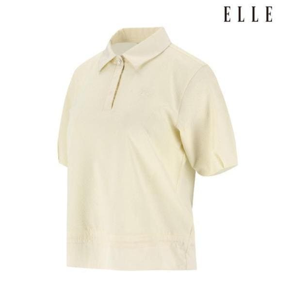 ゴルフセーブゾーン01 女性 裾 ウーブン配色 Tシャツ 6L45206 121 (S45879131)