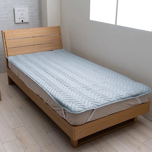 イケヒコ・コーポレーション ベッドパッド防ダニ ダブル 幅:140cm 奥行:200cm グレー